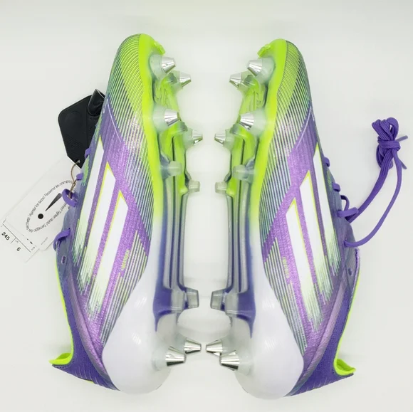 $270 Adidas F50 Elite SG Soccer Cleats Purple Green